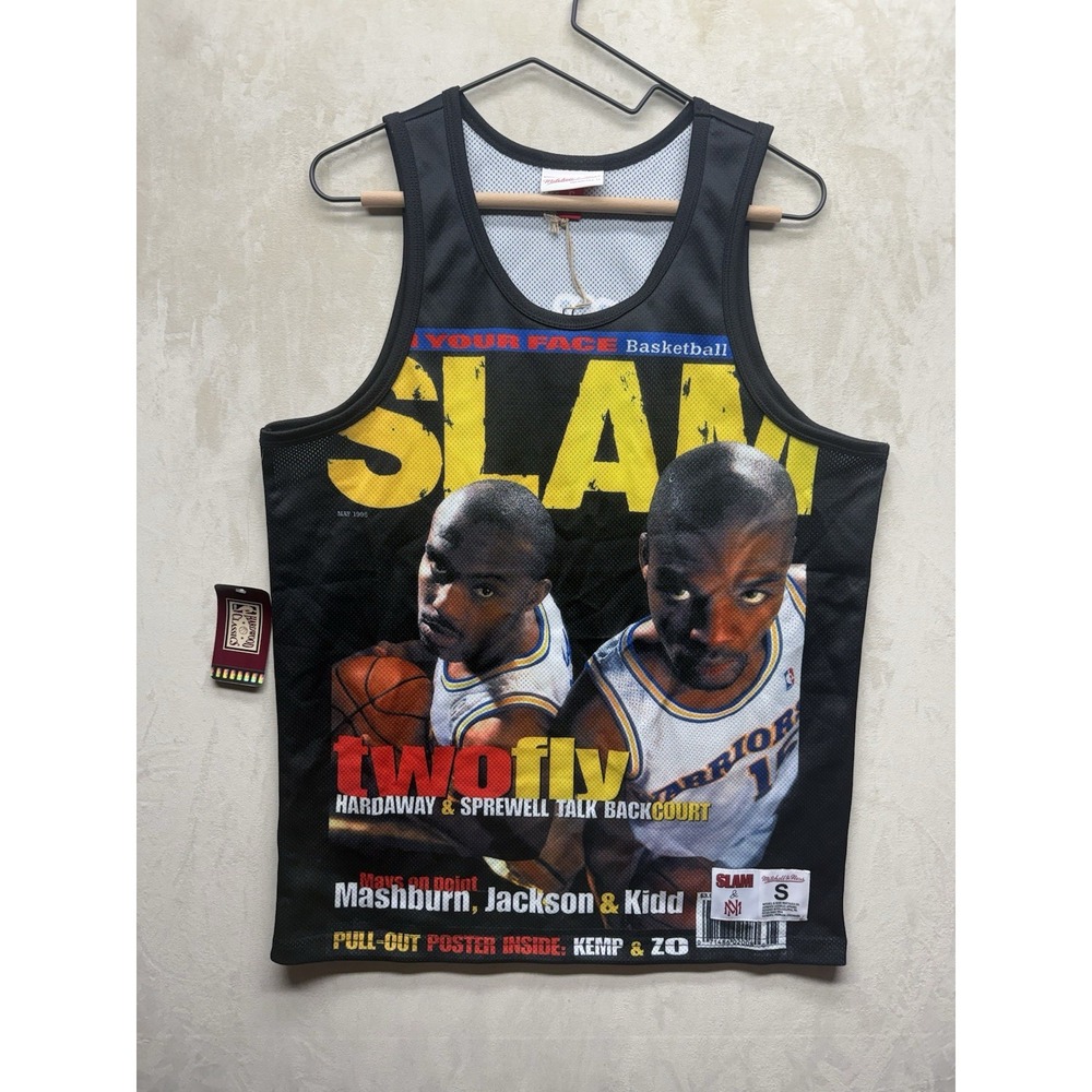 Mitchell & Ness Golden State Warriors Jersey Mens Small NBA SLAM Tank Top Black